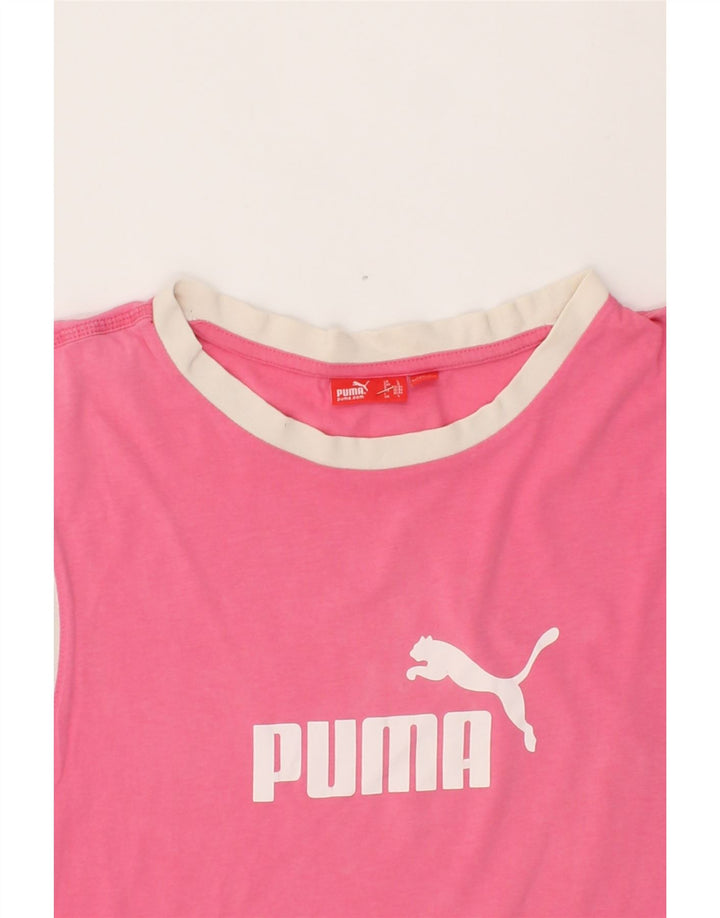 PUMA Boys Graphic Vest Top 12-13 Years Large Pink Vintage Puma and Second-Hand Puma from Messina Hembry 