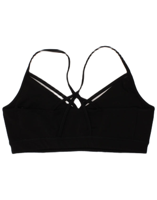 Puma Womens Sport Bra Top Large Black Polyester Sports