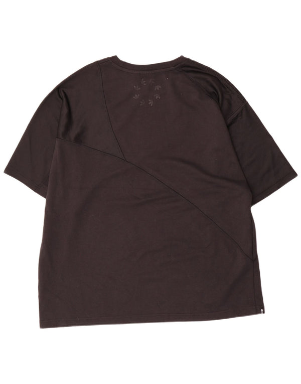 Adidas Mens Graphic T-Shirt Top Grande Poliéster Preto