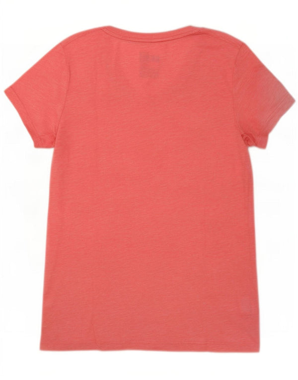 Nike Womens Dri Fit Short Sleeve Loose T-Shirt Top UK 10 Small Pink Flecked