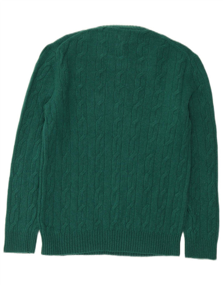 Gant Mens Regular Fit Crew Neck Jumper Sweater Small Green Wool