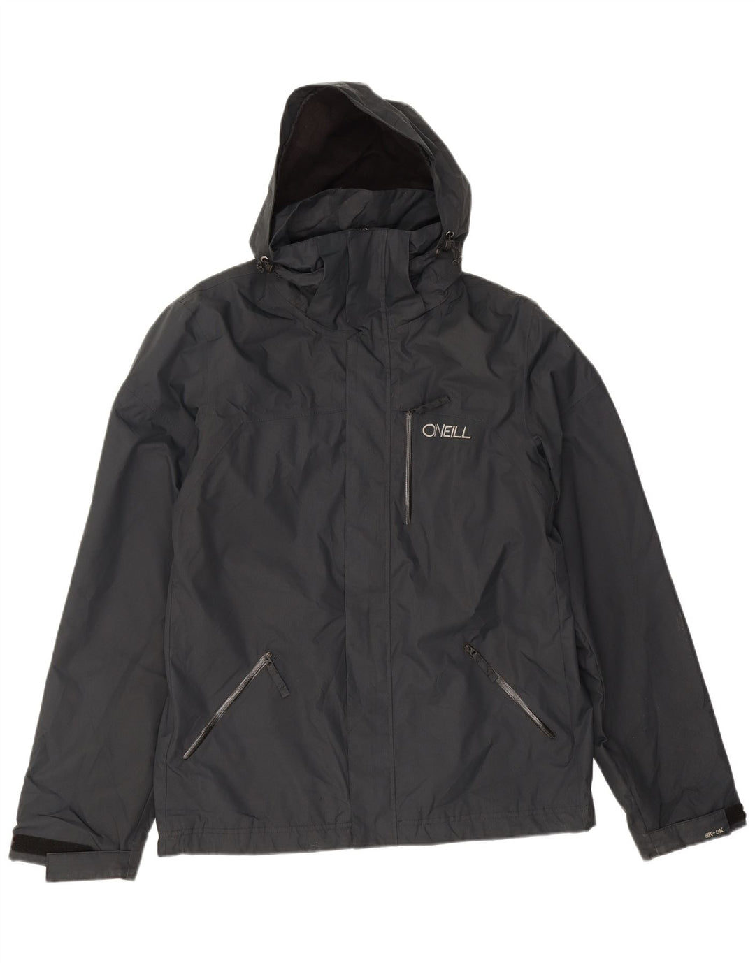 O'Neill Mens Graphic Hooded Windbreaker Jacket UK 34 XS Black Polyester