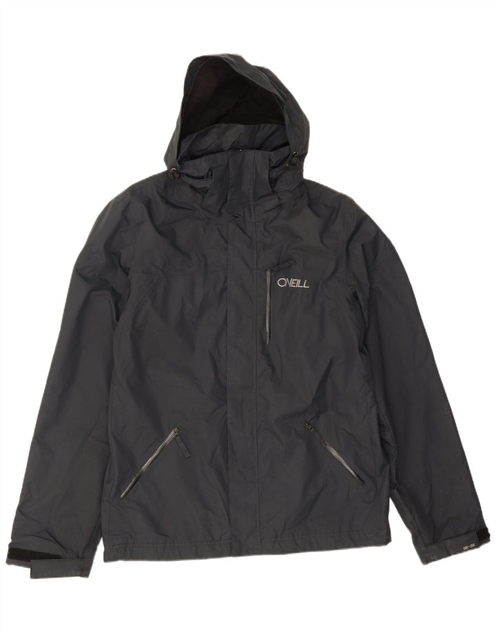 O'Neill Mens Graphic Hooded Windbreaker Jacket UK 34 XS Black Polyester