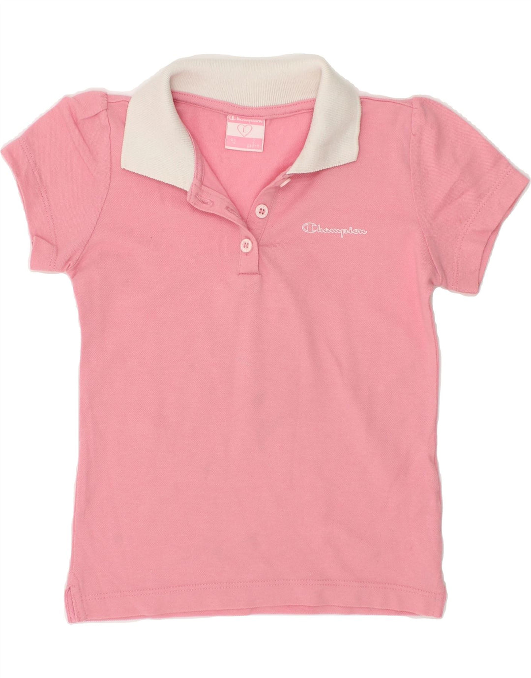 CHAMPION Baby Girls Polo Shirt 18-24 Months Pink Vintage Champion and Second-Hand Champion from Messina Hembry 
