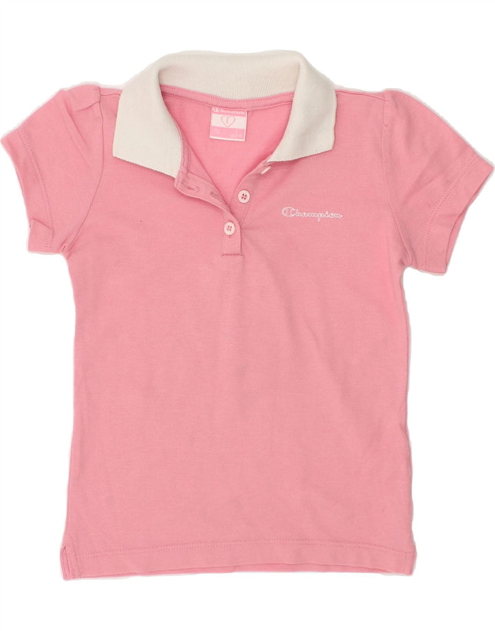 CHAMPION Baby Girls Polo Shirt 18-24 Months Pink Vintage Champion and Second-Hand Champion from Messina Hembry 