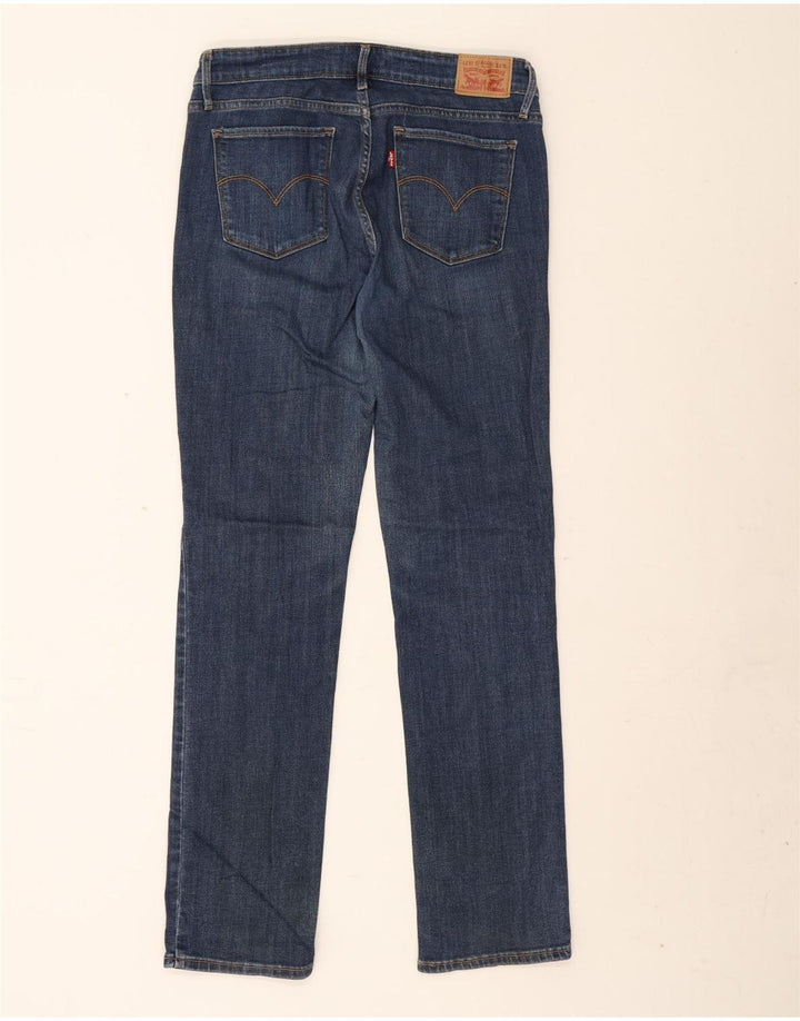 Levi's Womens 714 Straight Jeans W31 L32 Blue Cotton
