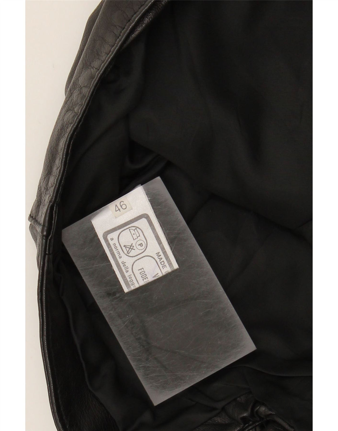 VINTAGE Womens Leather Waistcoat IT 46 Large Black Leather Vintage Vintage and Second-Hand Vintage from Messina Hembry 