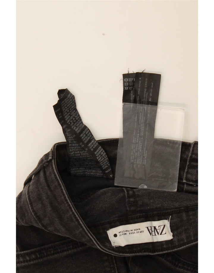 Zara Womens Flared Jeans EU 38 Small W28 L31 Black Cotton