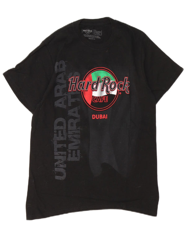 Hard Rock Cafe Mens Dubai Graphic T-Shirt Top Small Black Cotton