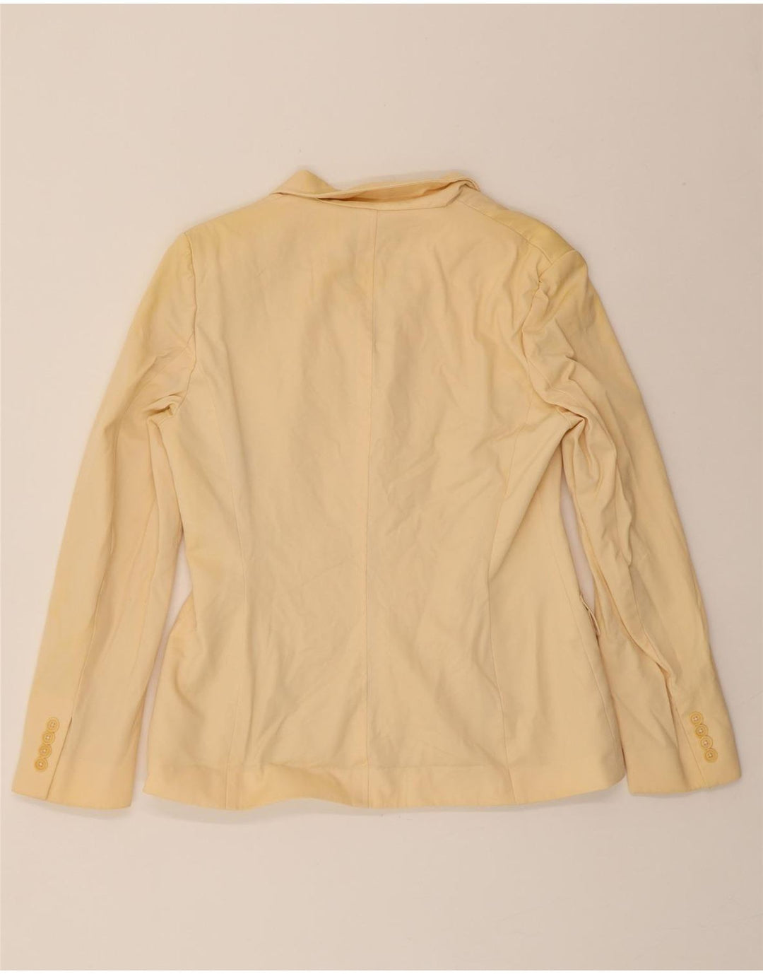 RALPH LAUREN Womens 3 Button Blazer Jacket US 10 Large Beige Wool Vintage Ralph Lauren and Second-Hand Ralph Lauren from Messina Hembry 