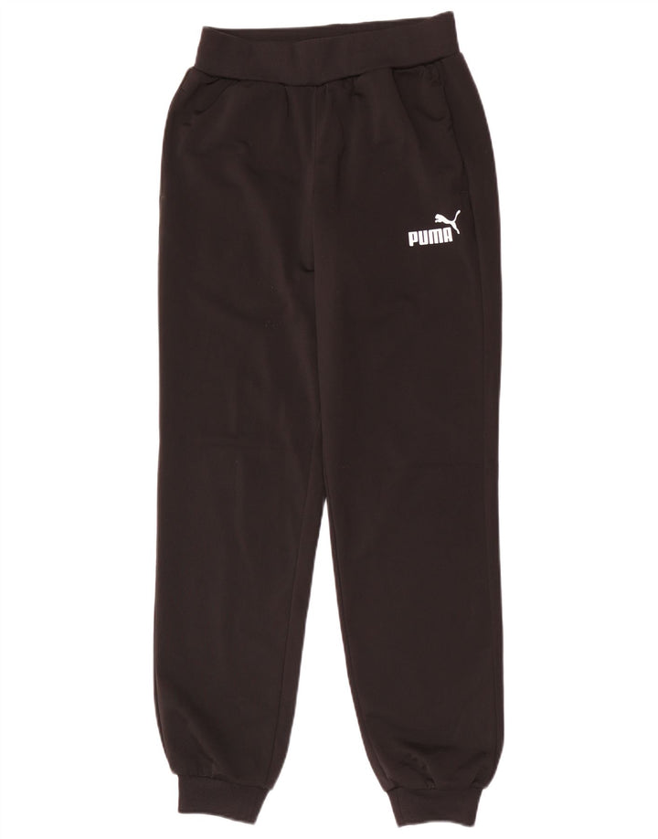 Puma Boys Tracksuit Trousers Joggers 13-14 Years Black Polyester