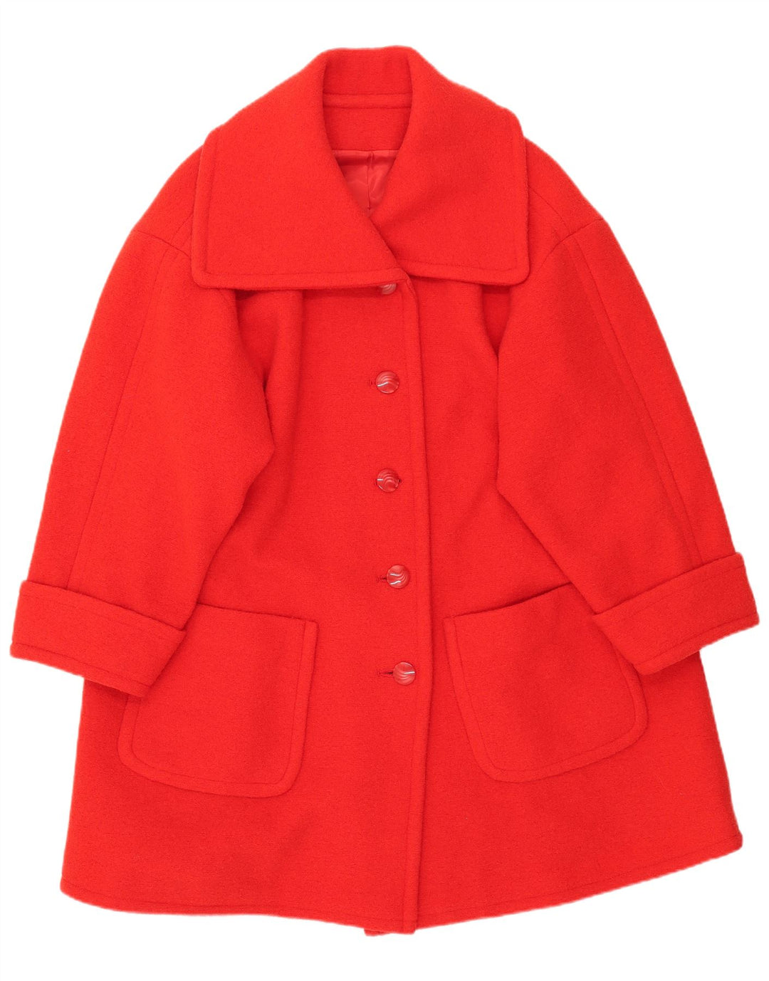 Vintage Womens Overcoat UK 20 2XL Red