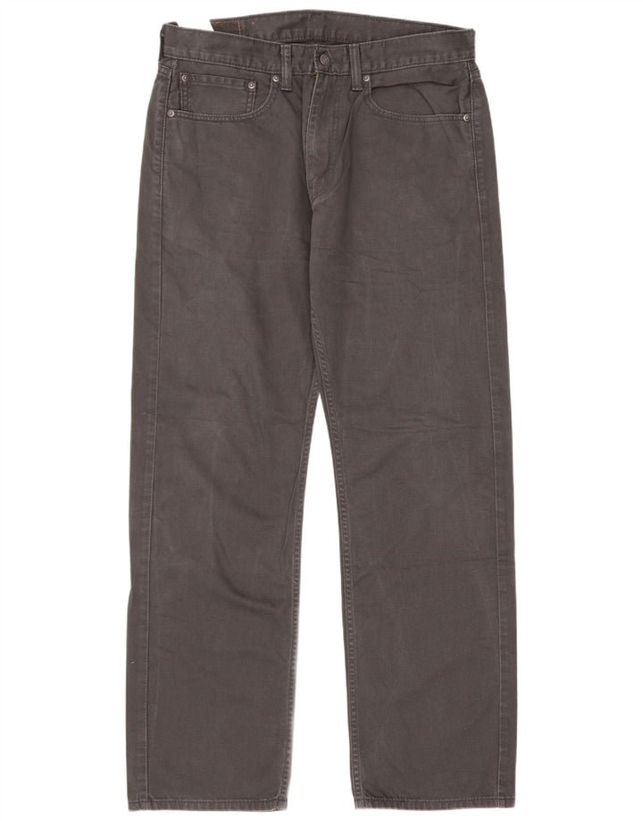 Levi's Mens 505 Straight Jeans W34 L32 Grey Cotton