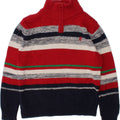 IZOD Boys Zip Neck Jumper Sweater 6-7 Years XL Multicoloured Striped Vintage Izod and Second-Hand Izod from Messina Hembry 