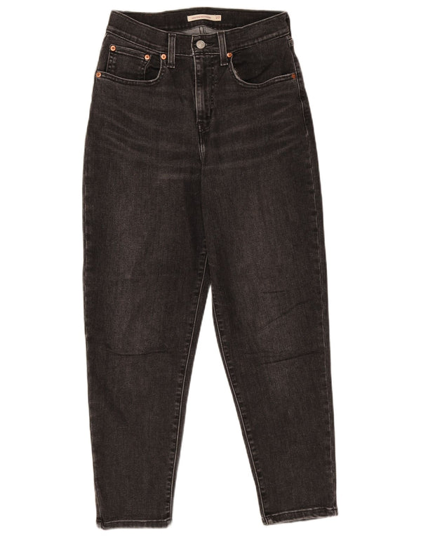 Levi's Damen Boyfriend High Rise Tapered Jeans W27 L27 Schwarze Baumwolle