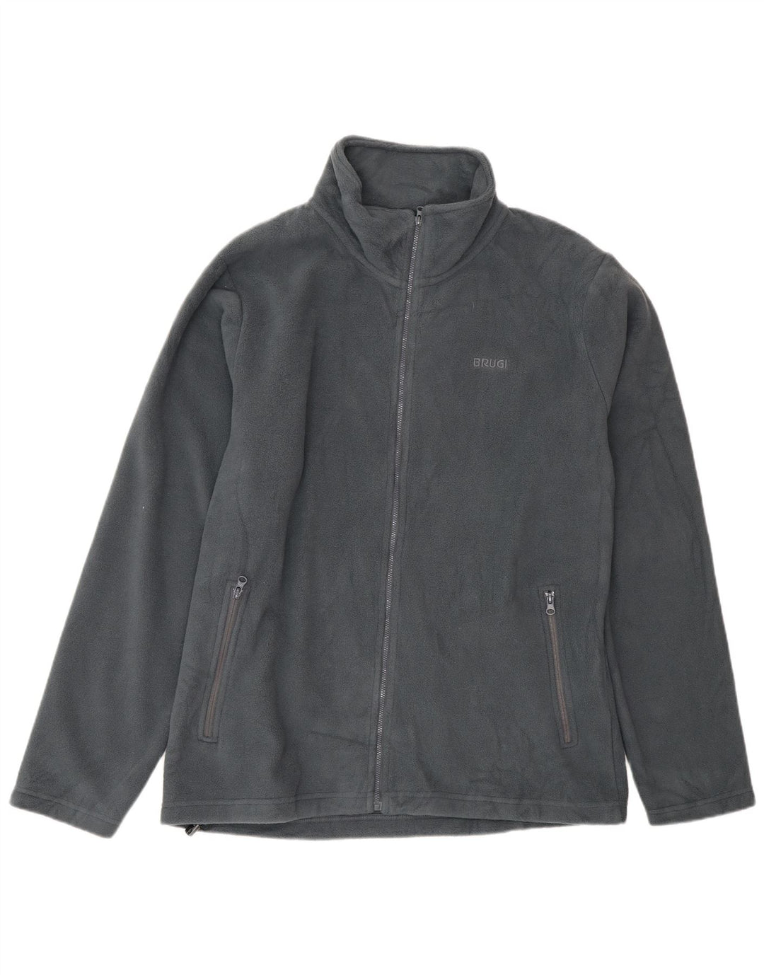 Brugi Mens Fleece Jacket UK 40 Large Grey Polyester