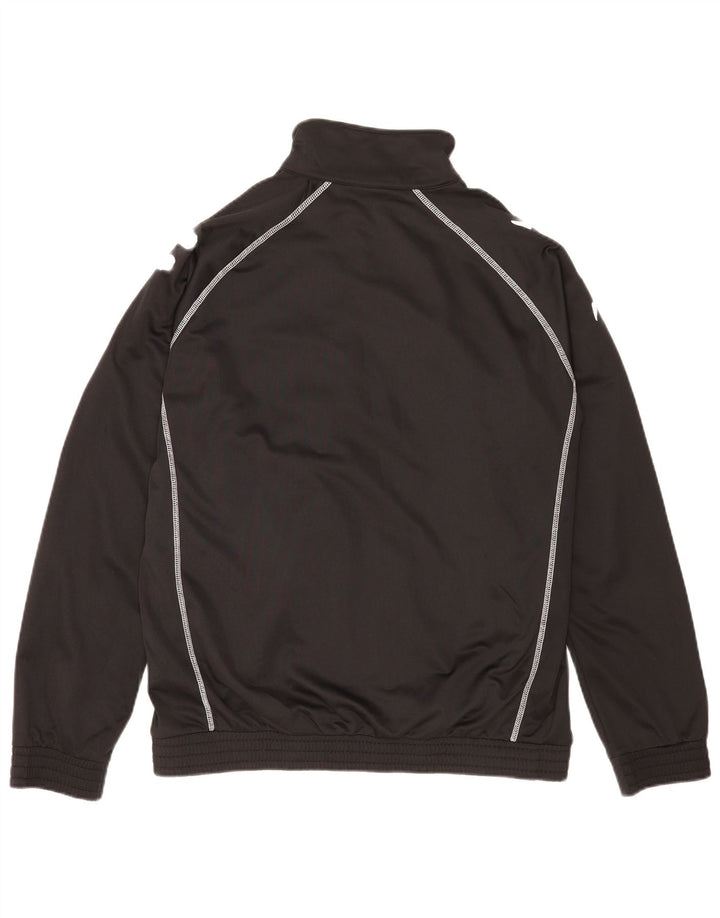Kappa Mens Graphic Tracksuit Top Jacket Large Black Polyester Sports