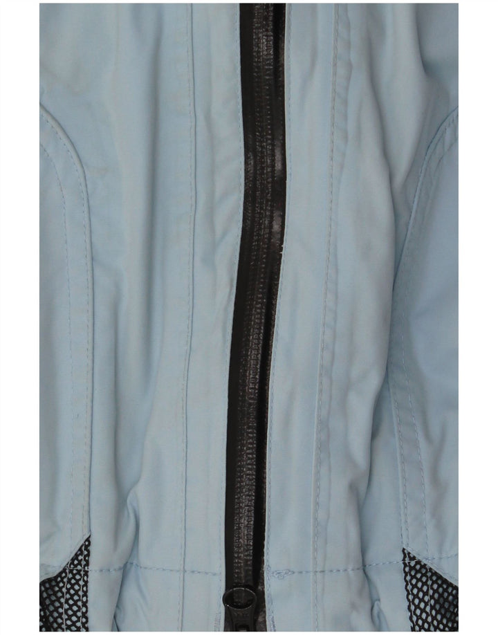 Musto Womens Hooded Oversized Rain Jacket UK 10 Small Blue Colourblock