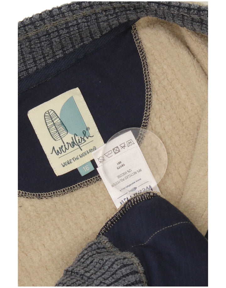Weird Fish Womens Fleece Jacket UK 16 Large Grey Polyester