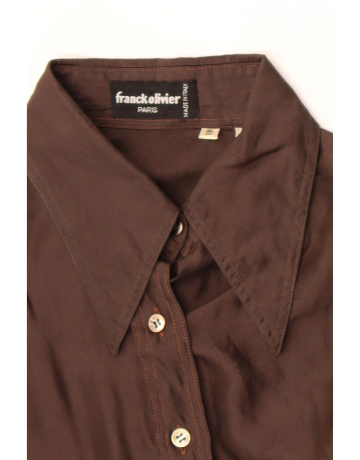 Franck Olivier Womens Shirt IT 44 Medium Brown