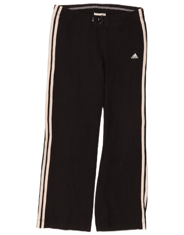 Adidas Damen Trainingshose UK 10 Small Schwarz Baumwolle