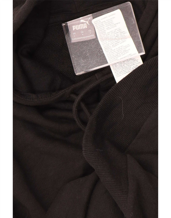 Puma Womens Graphic Hoodie Jumper Large Black Colourblock
