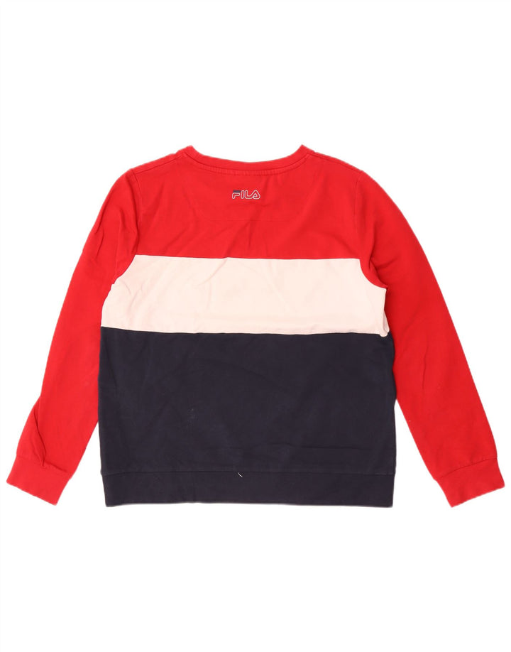 Fila Hombre Graphic Sudadera Jumper Small Multicolor Colorblock Algodón