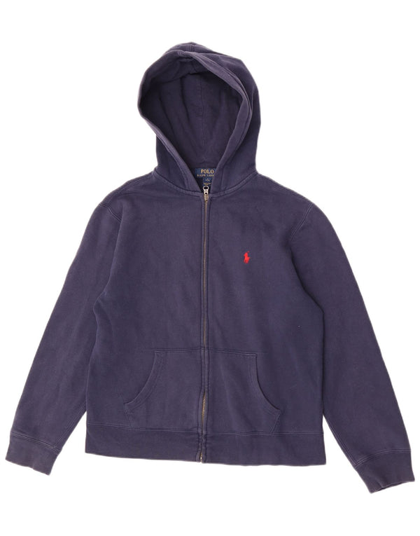 Polo Ralph Lauren Pull à capuche zippé pour garçon 14-15 ans Grand Bleu marine