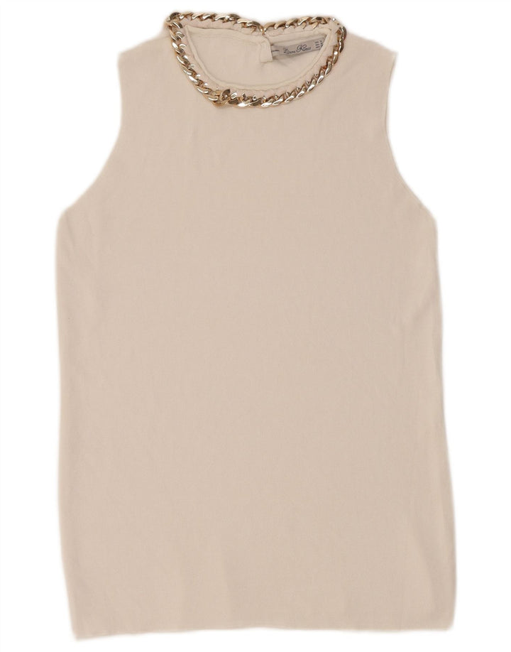 Zara Femme Débardeur UK 12 Medium Blanc