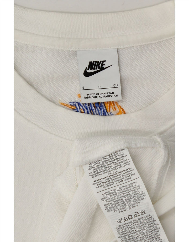 Nike Sweat-shirt graphique pour homme en coton blanc Taille S