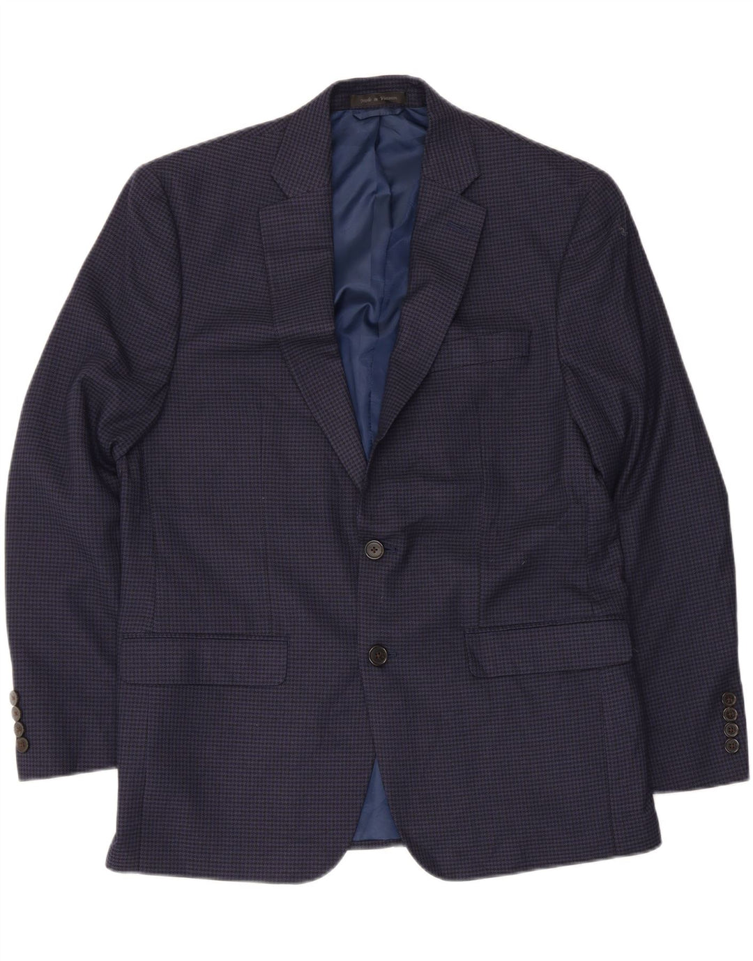 Jachetă Blazer pentru bărbați Chaps cu 2 nasturi UK 40 Medium Bluemarin Houndstooth