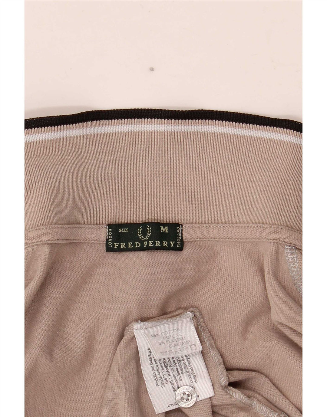 Fred Perry Damen Poloshirt UK 12 Mittelgraue Baumwolle