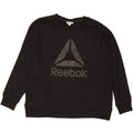 REEBOK Womens Graphic Oversized Sweatshirt Jumper UK 18 XL Black Vintage Reebok and Second-Hand Reebok from Messina Hembry 