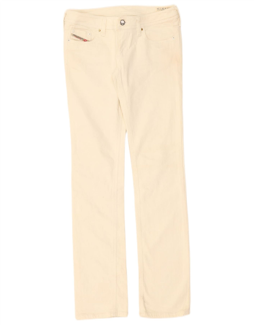 Diesel Womens Lowky Slim Jeans W30 L34 Off White Cotton
