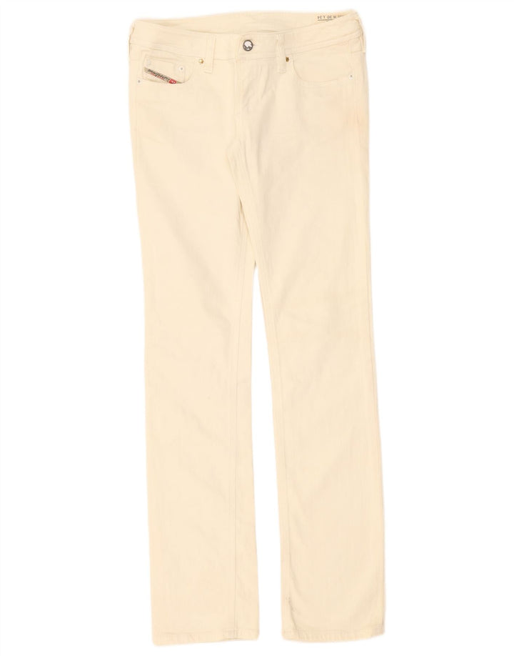 Diesel Womens Lowky Slim Jeans W30 L34 Off White Cotton