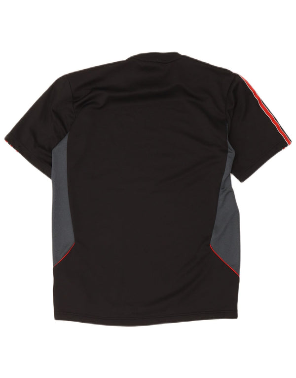 Adidas Hommes Climalite T-Shirt Haut Petit Noir Colorblock Polyester