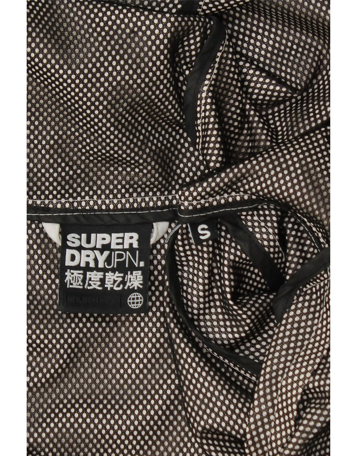 Giacca antipioggia da uomo con cappuccio Superdry UK 36 piccola grigia
