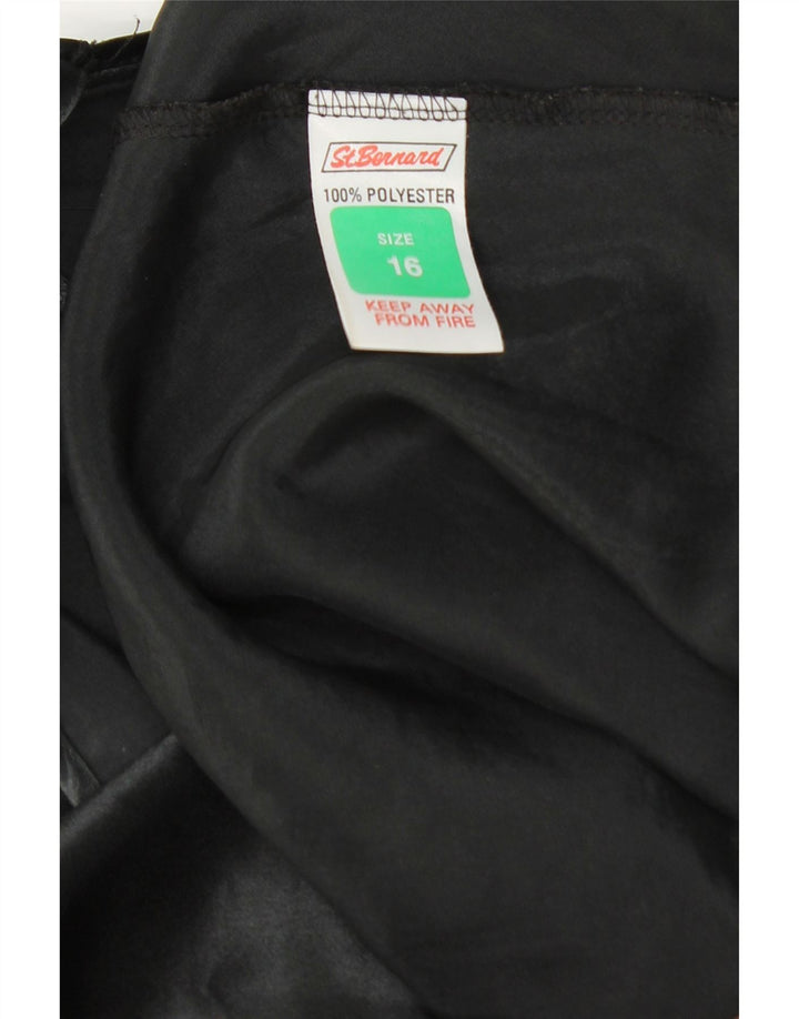 СТ. BERNARD Женское платье-комбинация UK 16, большое черное полиэстер