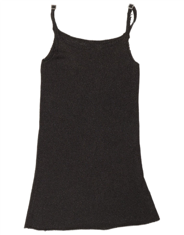 Benetton Womens Slip Dress UK 10 Small Black