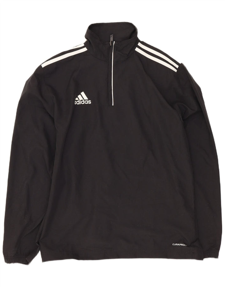 Adidas Herre Clima Proof Pullover Træningsdragt Top UK 34/36 Small Black