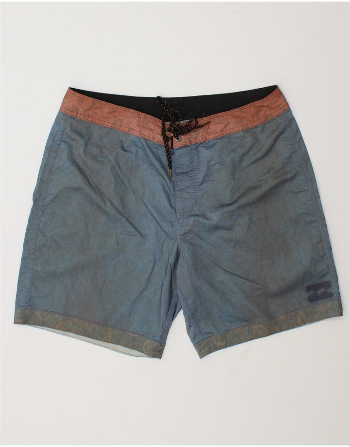 Billabong Mens Swimming Shorts Medium Blue Cotton