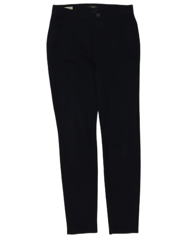 Calça Chino Slim Feminina Max Mara Reino Unido 6 XS W26 L30 Azul Marinho Poliéster