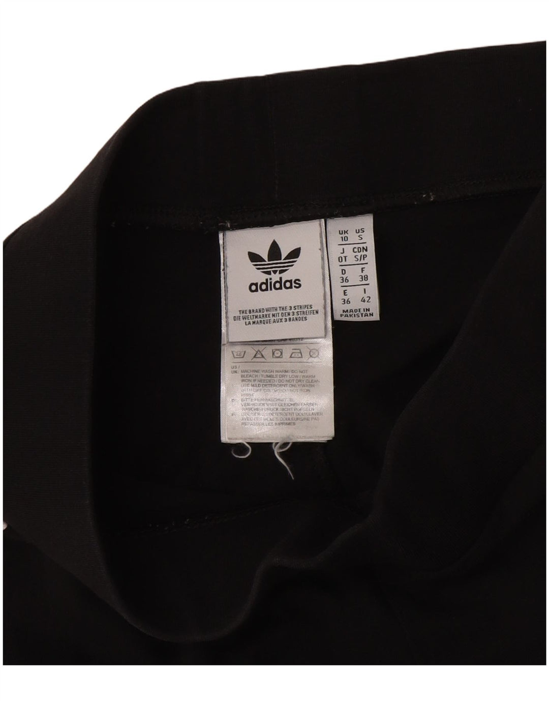 Adidas Womens Leggings UK 10 Small Black Cotton