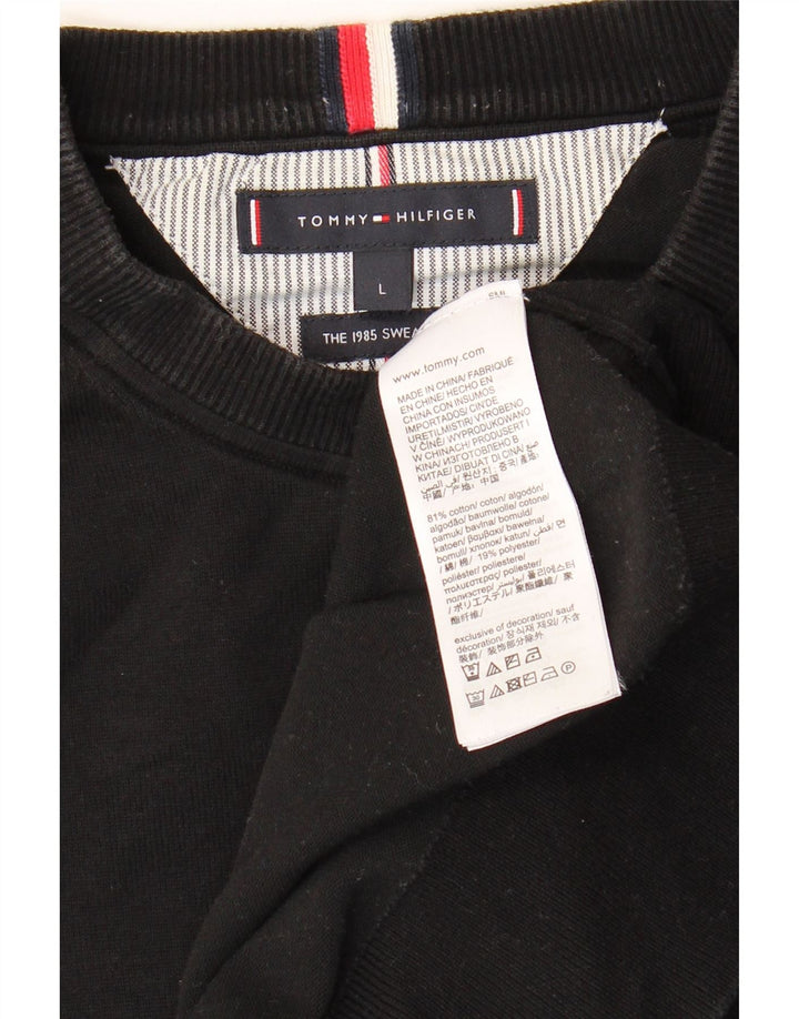 TOMMY HILFIGER Sweatshirt til mænd Stor sort bomuld