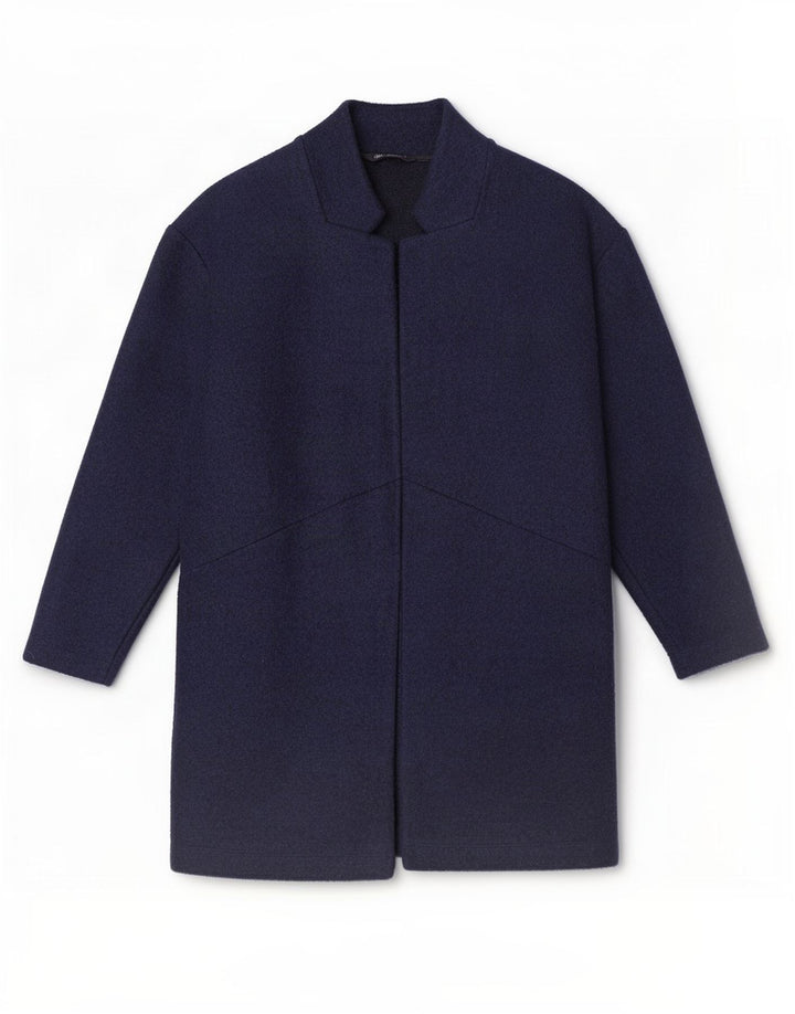 Marks & Spencer Womens Open Overcoat UK 12 Medium Navy Blue