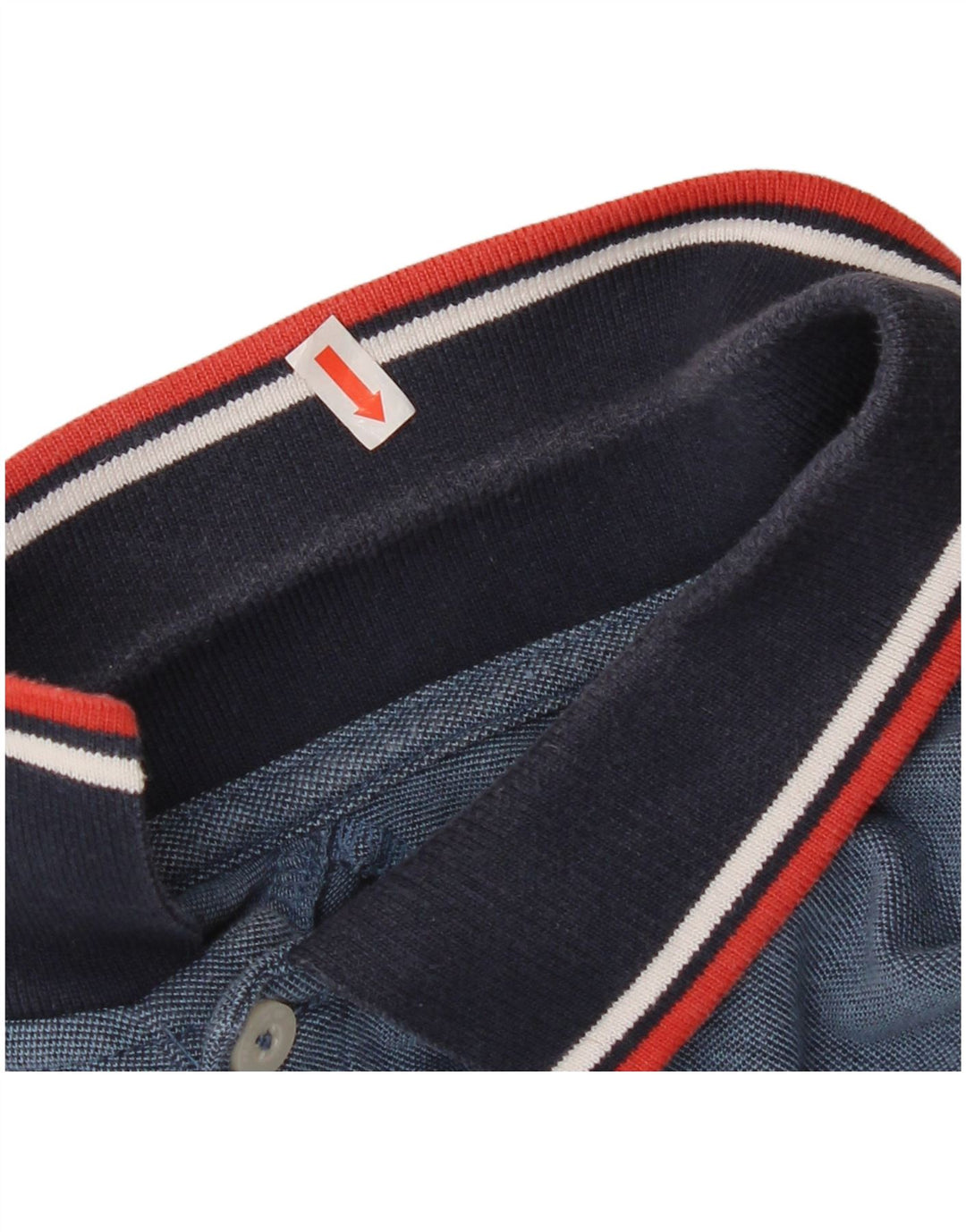 Jack & Jones Mens Polo Shirt Medium Blue Colourblock Cotton