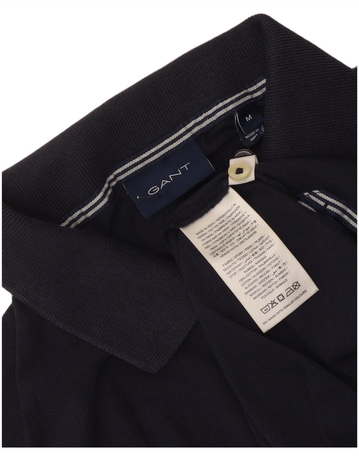 Gant Mens Polo Shirt Medium Navy Blue Cotton