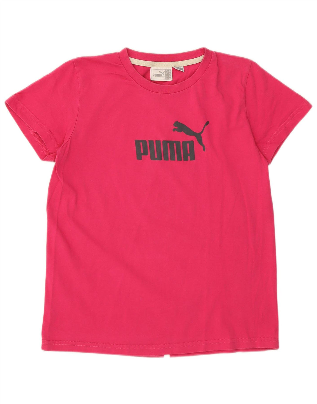Puma Womens Graphic T-Shirt Top UK 12 Medium Pink