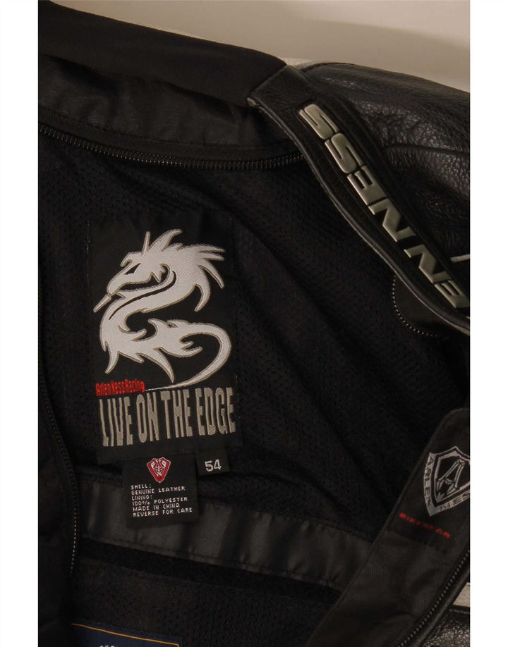 Arlen Ness Herren-Bikerjacke mit Grafik, Größe 54, großes graues Motorrad