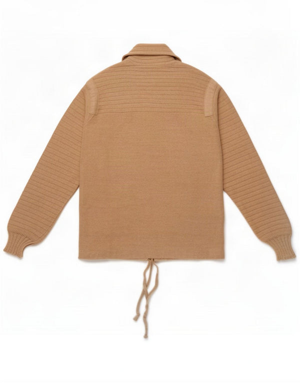 Vintage Mens Cardigan Pulover UK 12 Medium Beige